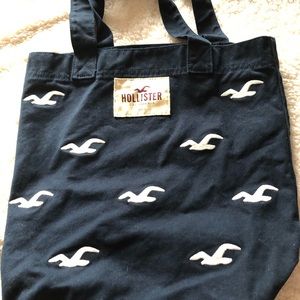 HOLLISTER Navy cotton bag